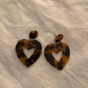 JCrew Heart earrings// never been worn!